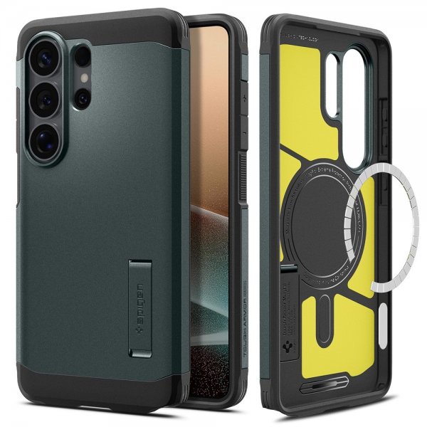 Spigen Samsung Galaxy S26 Ultra Skal Tough Armor MagFit Abyss Green
