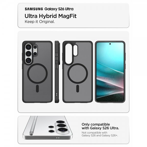 Spigen Samsung Galaxy S26 Ultra Skal Ultra Hybrid MagFit Frost Black