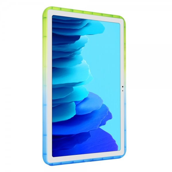 Samsung Galaxy Tab A7 Skal Glitter Gradient Grön Blå