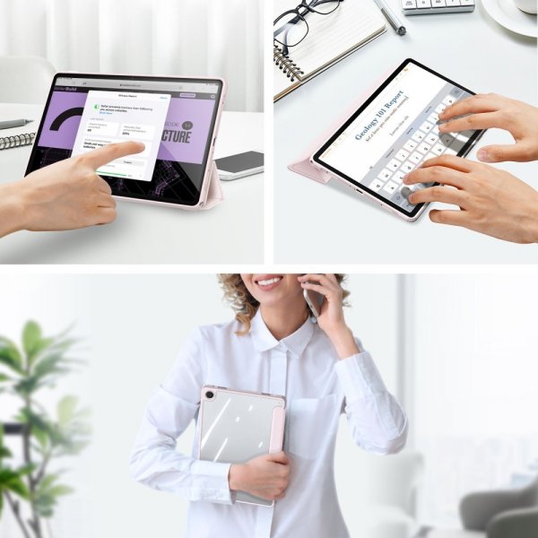 Dux Ducis Samsung Galaxy Tab A9 Plus Fodral TOBY Series Rosa