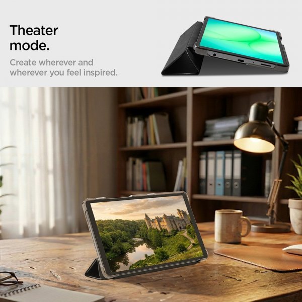 Spigen Samsung Galaxy Tab A9/Tab A11 Fodral Smart Fold Svart