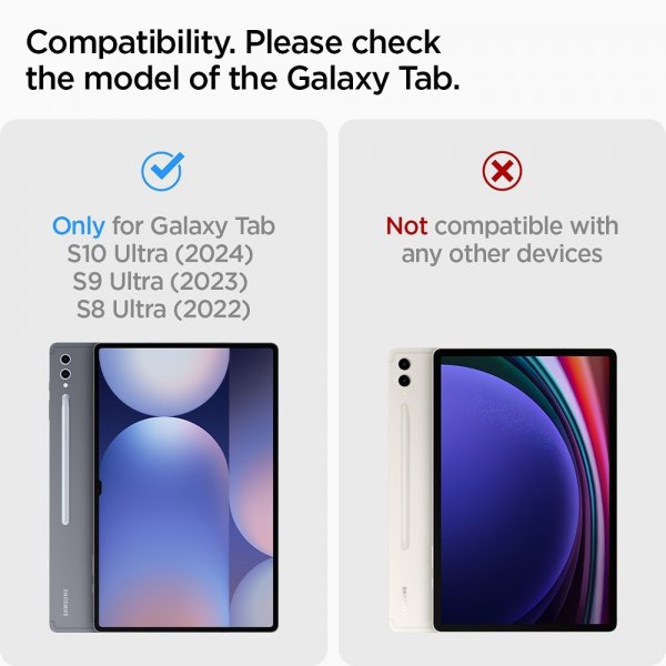 Spigen Samsung Galaxy Tab S8 Ultra/S9 Ultra/S10 Ultra Fodral Ultra Hybrid Pro Grå