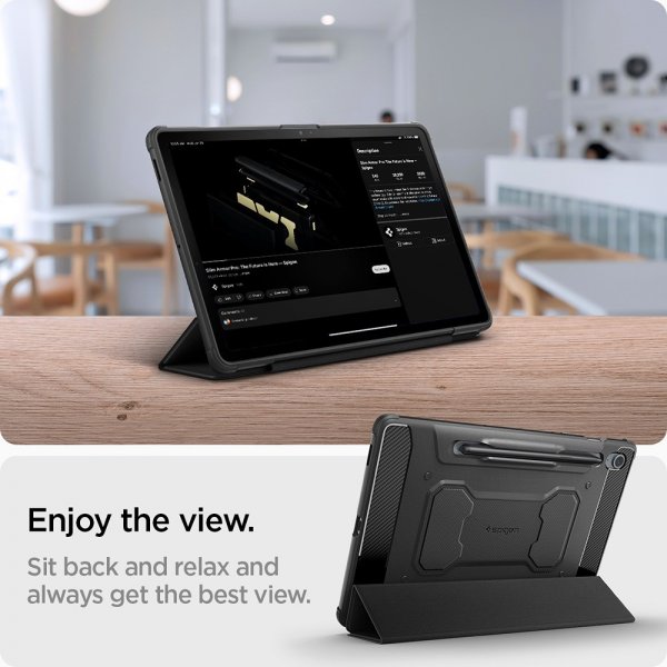 Spigen Samsung Galaxy Tab S9 FE Fodral Rugged Armor Pro Svart