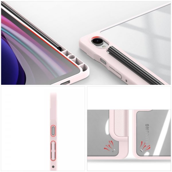 Dux Ducis Samsung Galaxy Tab S9 FE Fodral TOBY Series Rosa