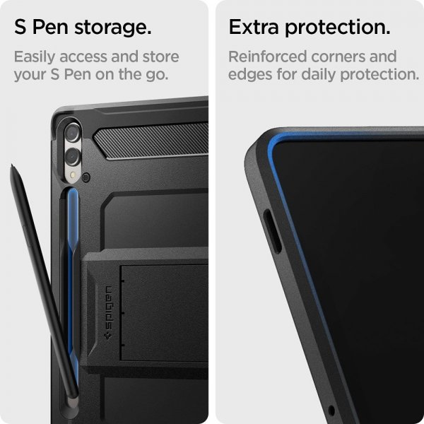 Spigen Samsung Galaxy Tab S9 Plus/Galaxy Tab S10 Plus Skal Tough Armor Pro Svart