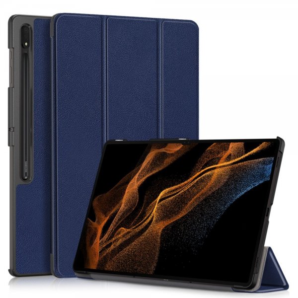 Samsung Galaxy Tab S9 Ultra Fodral Trifold Blå