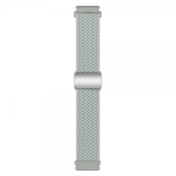 Samsung Galaxy Watch 20mm Armband Flätad Nylon Ljusgrå