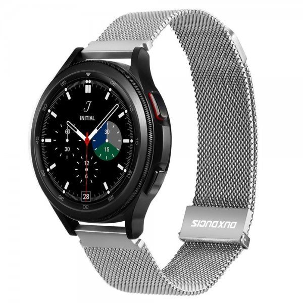 Dux Ducis Samsung Galaxy Watch 20mm Armband Milanese Silver