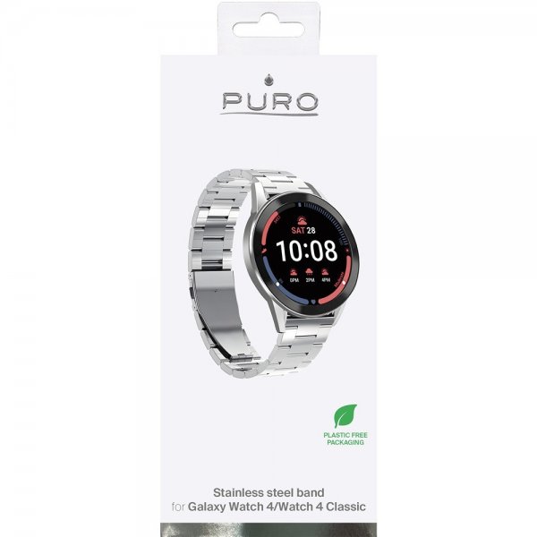 Puro Samsung Galaxy Watch 20mm Armband Stainless Steel Silver