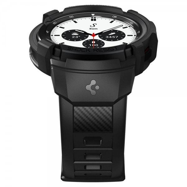Spigen Samsung Galaxy Watch 4 Classic 42mm Skal med armband Rugged Armor Pro Svart