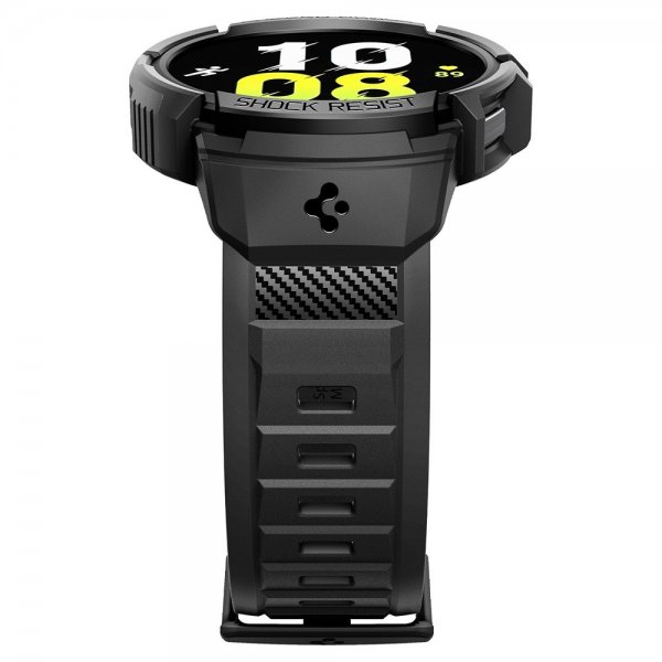 Spigen Samsung Galaxy Watch 6 44mm Skal och Armband Rugged Armor Pro Svart