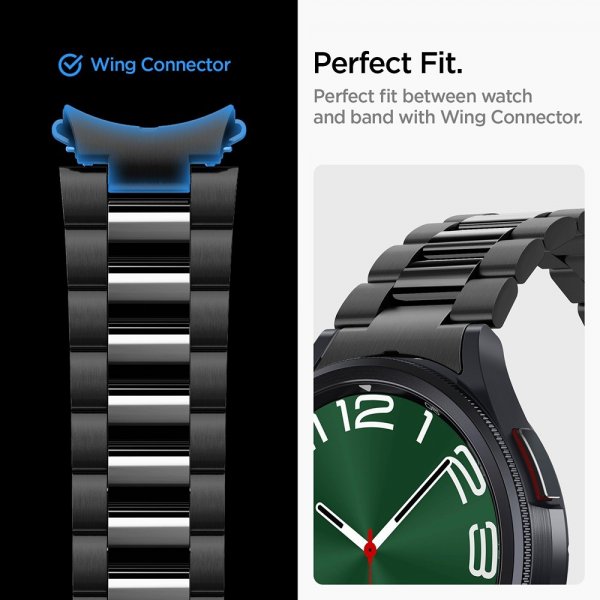 Spigen Samsung Galaxy Watch 6 Classic 47mm Armband Modern Fit 316L Svart