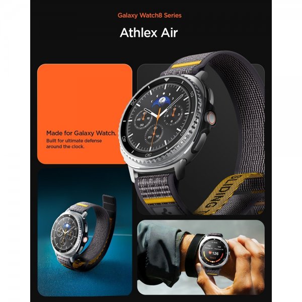 Spigen Samsung Galaxy Watch 8 40/44mm/Classic 46mm Armband Athlex Air Active Gray