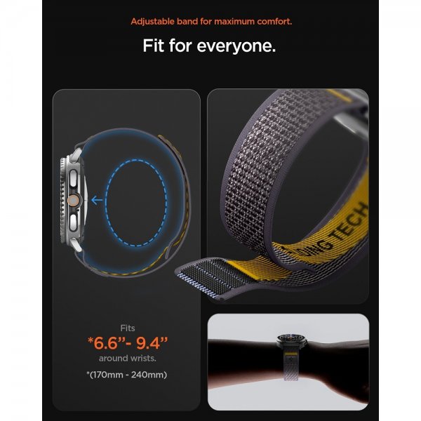 Spigen Samsung Galaxy Watch 8 40/44mm/Classic 46mm Armband Athlex Air Active Gray