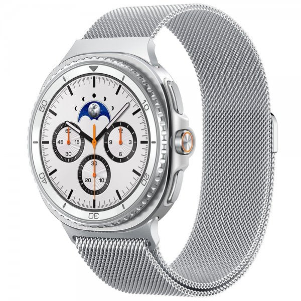 Spigen Samsung Galaxy Watch 8 40/44mm/Classic 46mm Armband Metal Fit Silver