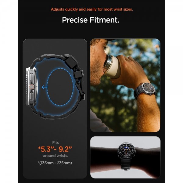 Spigen Samsung Galaxy Watch 8 40/44mm/Classic 46mm Armband WBS2 Svart