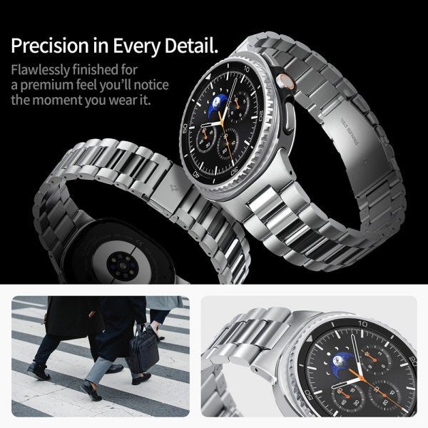 Spigen Samsung Galaxy Watch 8 40/44mm/Classic 46mm Armband Modern Fit Silver