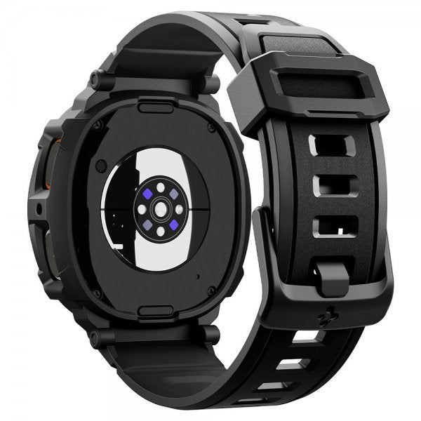 Spigen Samsung Galaxy Watch 8 44mm Armband och Skal Rugged Armor Pro Matte Black