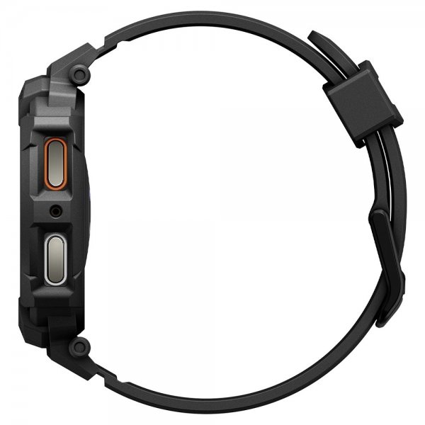 Spigen Samsung Galaxy Watch 8 44mm Armband och Skal Rugged Armor Pro Matte Black
