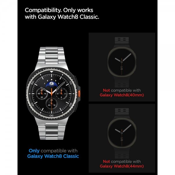 Spigen Samsung Galaxy Watch 8 Classic 46mm Skärmskydd GLAS.tR EZ Fit 2-pack