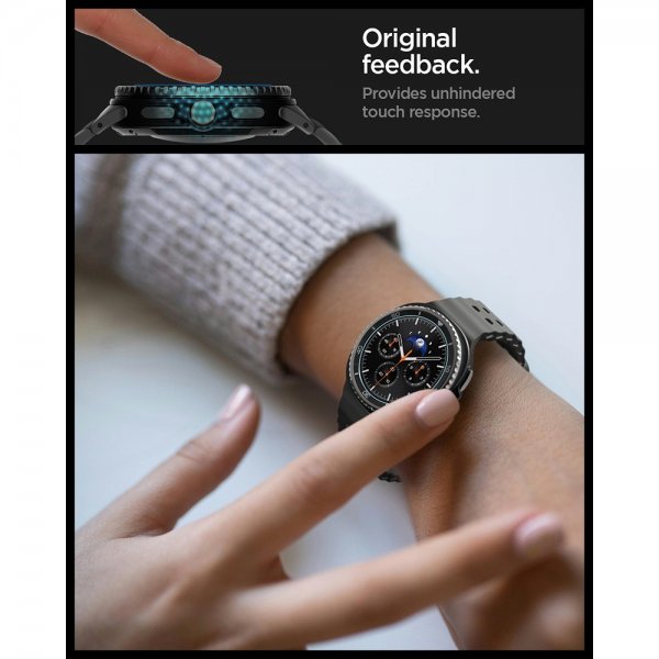 Spigen Samsung Galaxy Watch 8 Classic 46mm Skärmskydd GLAS.tR EZ Fit 2-pack