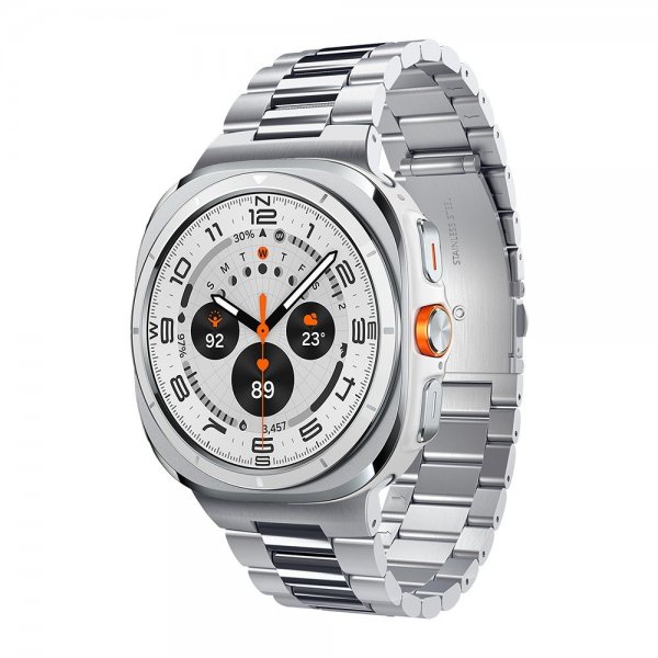 Spigen Samsung Galaxy Watch Ultra 47mm Armband Modern Fit 316L Silver