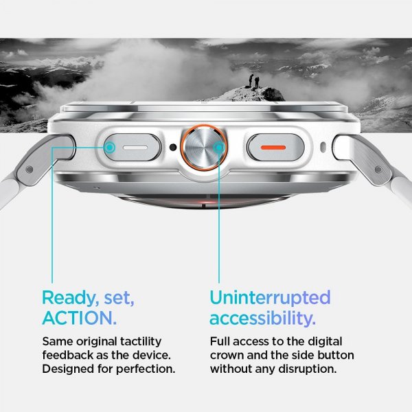 Spigen Samsung Galaxy Watch Ultra 47mm Armband Modern Fit 316L Silver