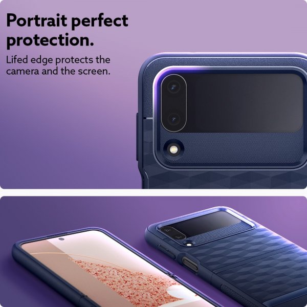 Caseology Samsung Galaxy Z Flip 4 Skal Parallax Midnight Blue