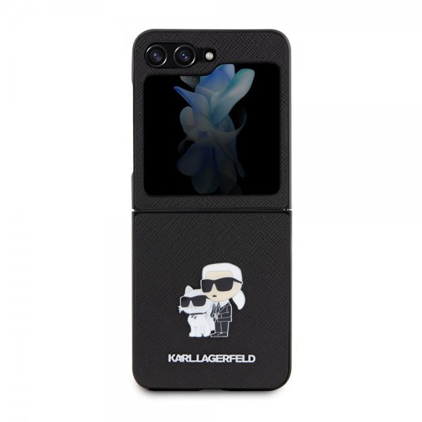 Karl Lagerfeld Samsung Galaxy Z Flip 5 Skal NFT Karl & Choupette Pin Saffiano Svart