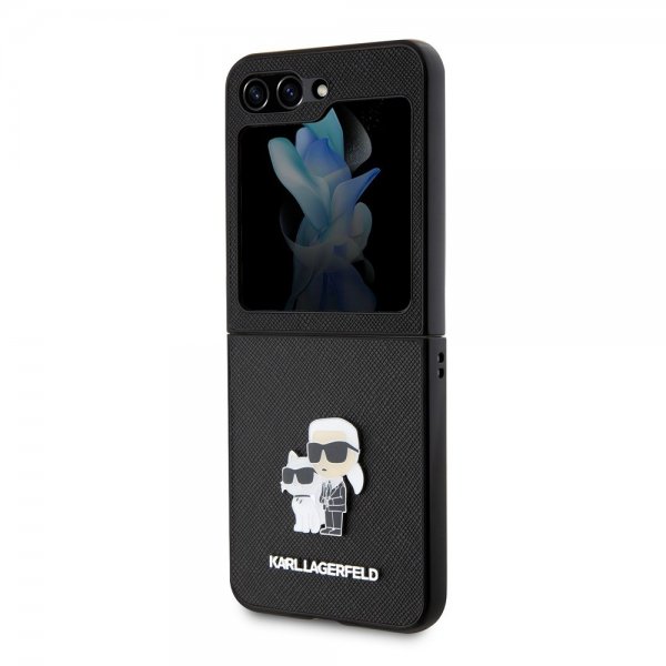 Karl Lagerfeld Samsung Galaxy Z Flip 5 Skal NFT Karl & Choupette Pin Saffiano Svart
