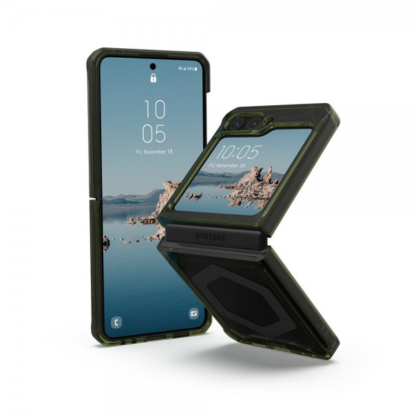 Urban Armor Gear (UAG) Samsung Galaxy Z Flip 5 Skal Plyo Pro MagSafe Olive/Space Grey