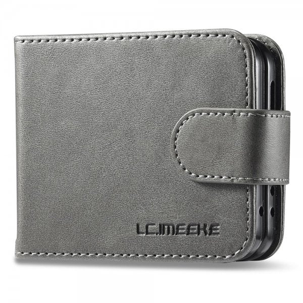 Lc.Imeeke Samsung Galaxy Z Flip 6/Flip 7 FE Fodral med Kortfack Stativfunktion Grå
