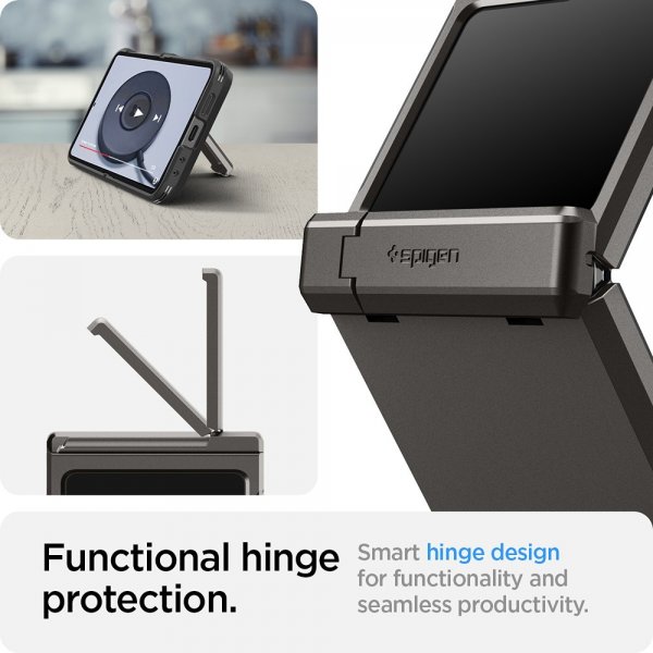 Spigen Samsung Galaxy Z Flip 6/Galaxy Z Flip 7 FE Skal Tough Armor Pro Gunmetal