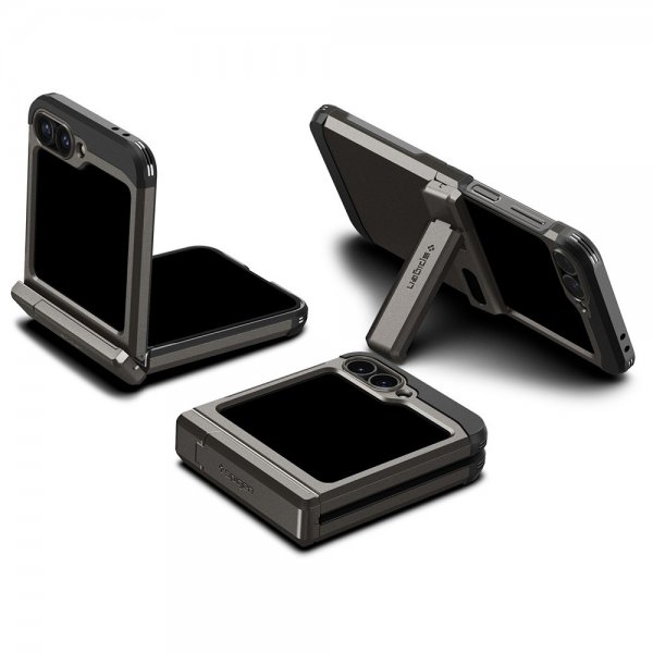 Spigen Samsung Galaxy Z Flip 6/Galaxy Z Flip 7 FE Skal Tough Armor Pro Gunmetal