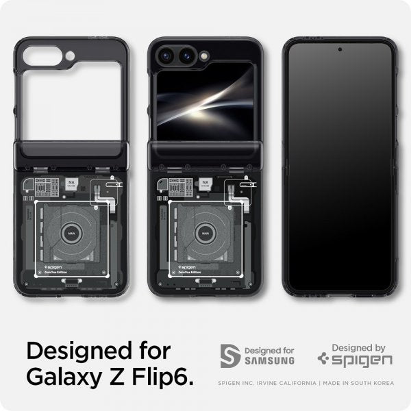 Spigen Samsung Galaxy Z Flip 6/Galaxy Z Flip 7 FE Skal Ultra Hybrid Pro Zero One Svart