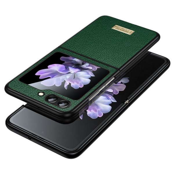 Sulada Samsung Galaxy Z Flip 6/Flip 7 FE Skal Litchitextur Grön