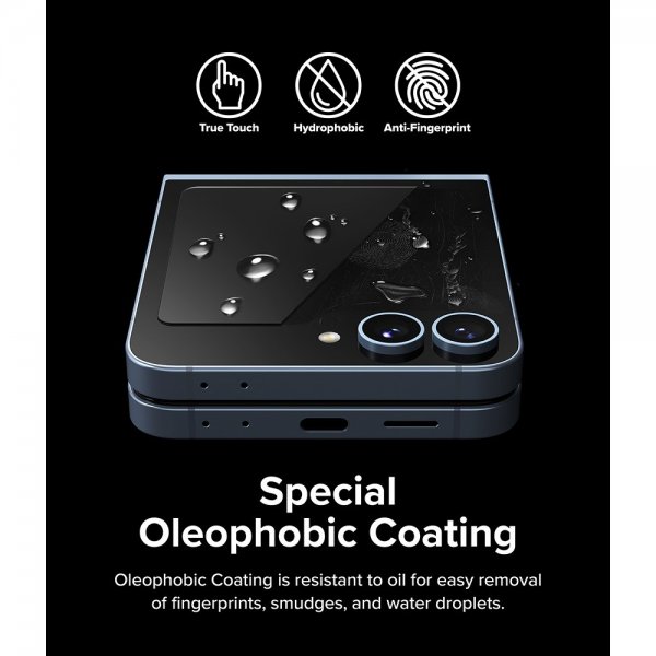Ringke Samsung Galaxy Z Flip 6/Flip 7 FE Skärmskydd Cover Display Protector Glass 2-pack