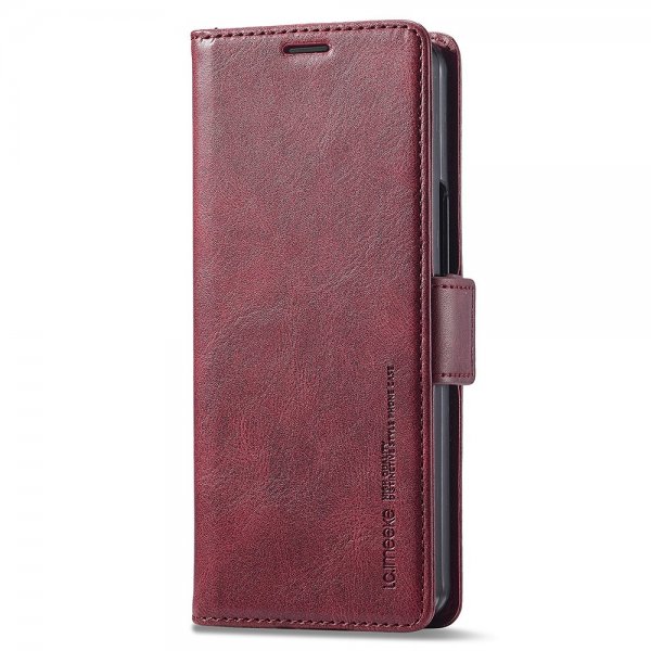 Lc.Imeeke Samsung Galaxy Z Fold 5 Fodral med Kortfack Flip Röd