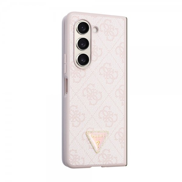Guess Samsung Galaxy Z Fold 5 Skal 4G Metal Triangle Strass Rosa