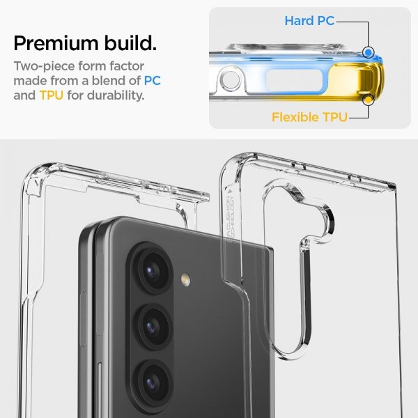 Spigen Samsung Galaxy Z Fold 5 Skal Ultra Hybrid Crystal Clear