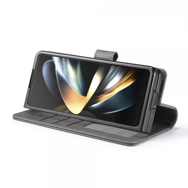 Lc.Imeeke Samsung Galaxy Z Fold 6 Fodral med Kortfack Stativfunktion Grå