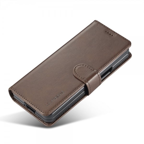 Lc.Imeeke Samsung Galaxy Z Fold 6 Fodral med Kortfack Stativfunktion Mörkbrun
