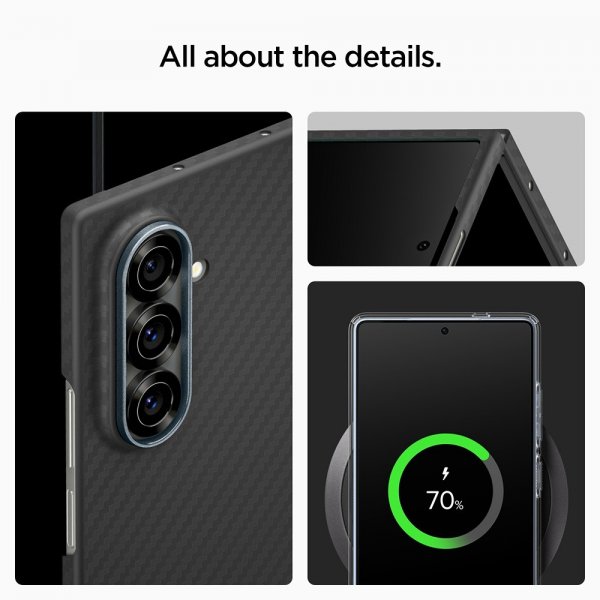 Spigen Samsung Galaxy Z Fold 7 Skal Air Skin Aramid Svart