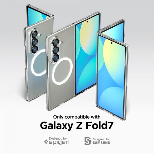 Spigen Samsung Galaxy Z Fold 7 Skal Air Skin MagFit Clear White