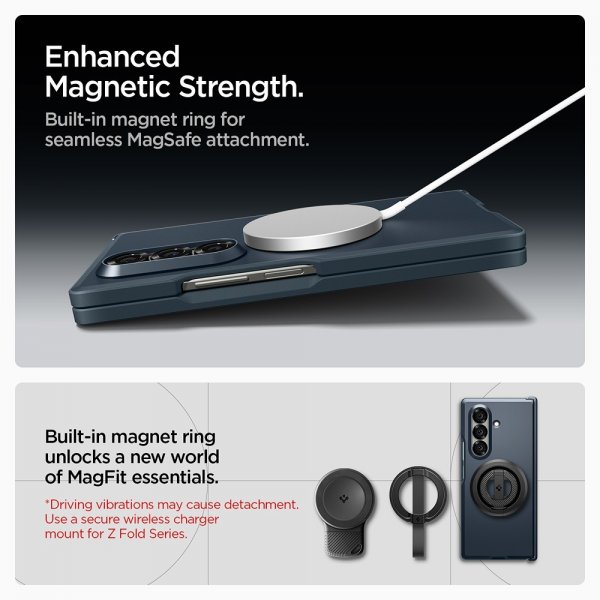 Spigen Samsung Galaxy Z Fold 7 Skal Tough Armor Pro MagFit Metal Slate