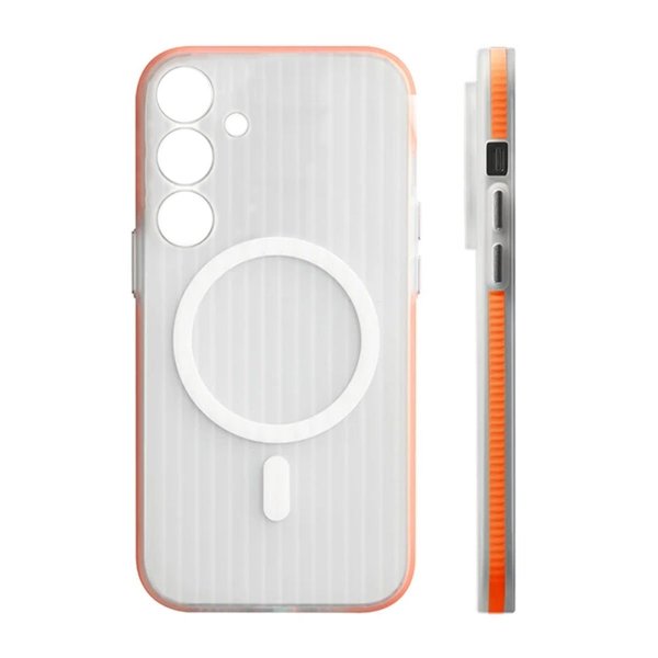 Samsung Galaxy S24 Plus Skal Korrugerad MagSafe Orange