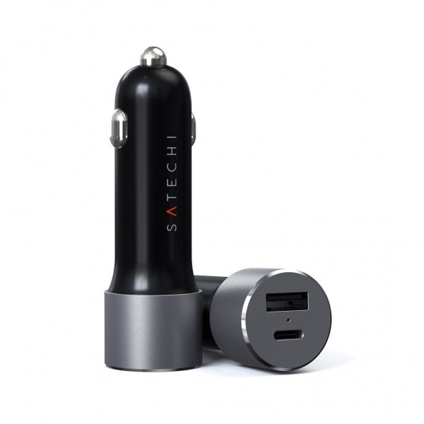 Satechi Billaddare med PD 1xUSB-C och 1xUSB-A Rymdgrå