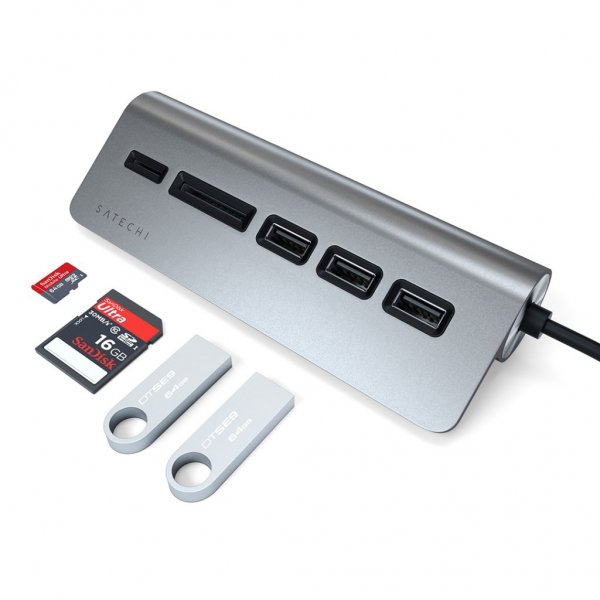 Satechi USB-C Combo Hub for Desktop Space Gray