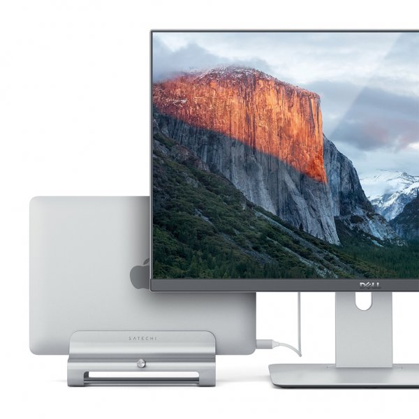 Satechi Universal Vertical Laptop Aluminum Stand Silver