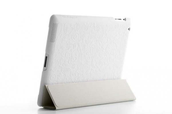 Bluelounge iPad 9.7 (gen 2/3/4) Skal Blom mönstrat Vit